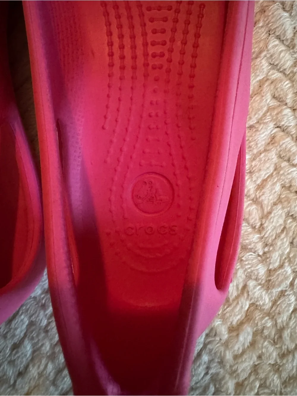CROCS Kids Pink Slip-On Ballet Flats Size J6
